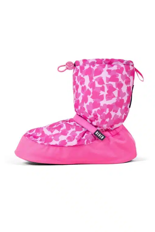 Warm Up Booties - Hot Pink Hearts - ADULT