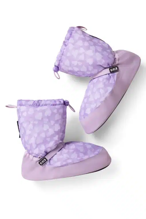 Warm Up Booties - Lilac Hearts - CHILD - Image 2