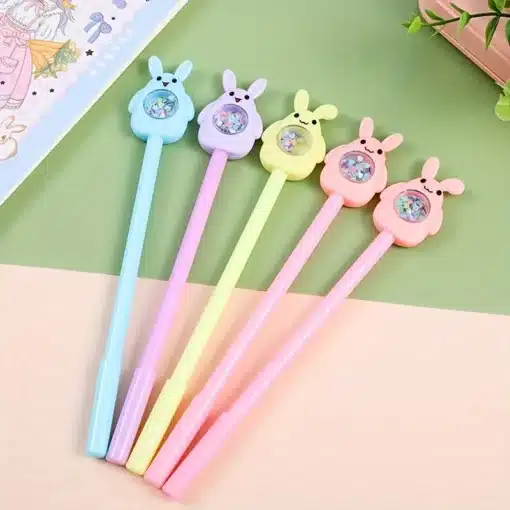 Bunny Pens - Pink-Yellow-Lilac-Blue