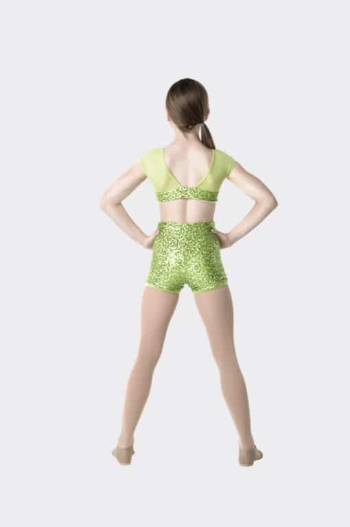 Sequin Biketard - Lime - CHILD - Image 2