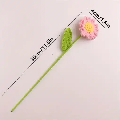 Crochet Short Stem Daisy Flowers - Image 3