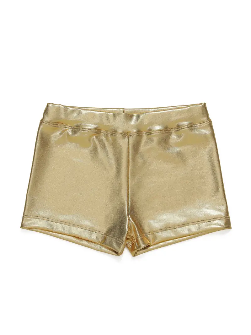 Metallic Shorts Gold CHILD Spangles Dancewear