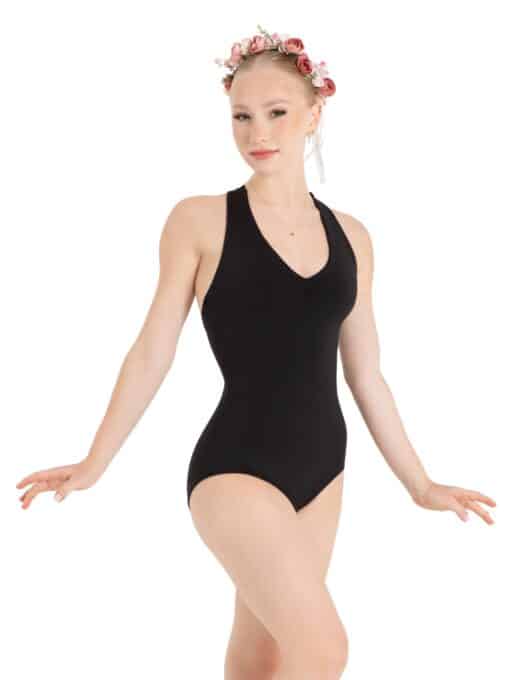 Chamomile Cross Back Leotard - Black - CHILD