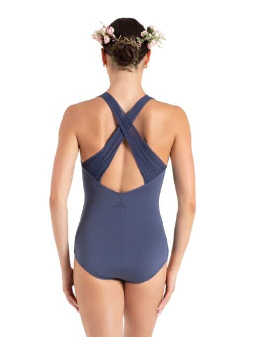 Chamomile Cross Back Leotard - Dusty Blue - ADULT - Image 2