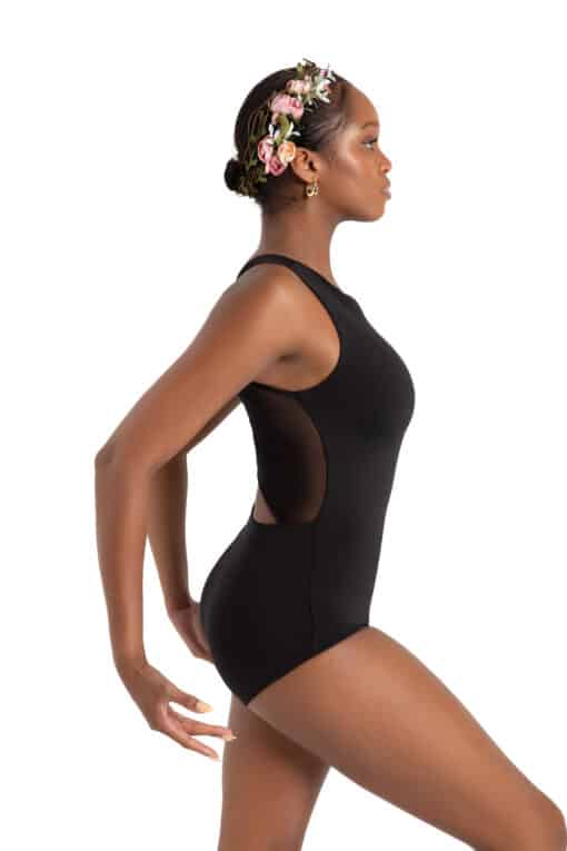 Marigold Mesh Back Leotard - Black - CHILD - Image 3