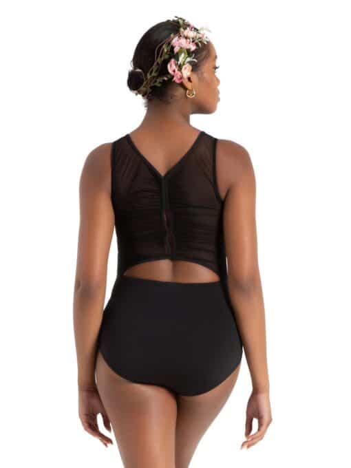 Marigold Mesh Back Leotard - Black - CHILD - Image 2