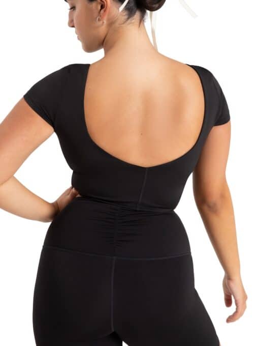 Clover Crop Top - Black - CHILD - Image 2