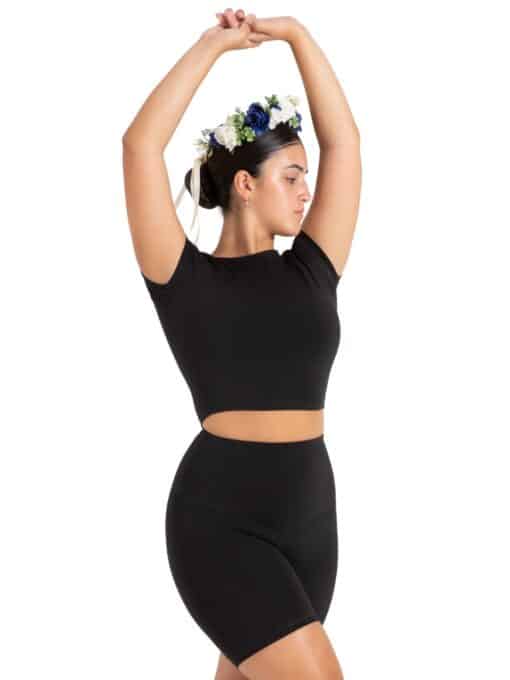 Clover Crop Top - Black - CHILD - Image 3