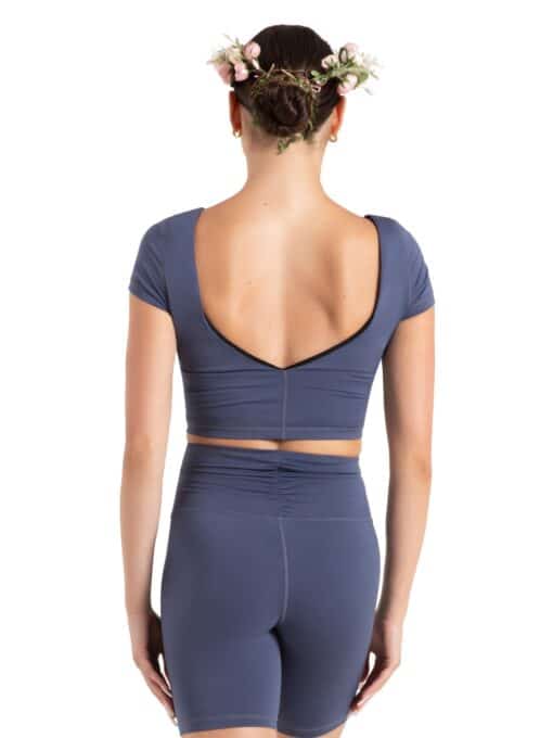 Clover Crop Top - Dusty Blue - ADULT - Image 2