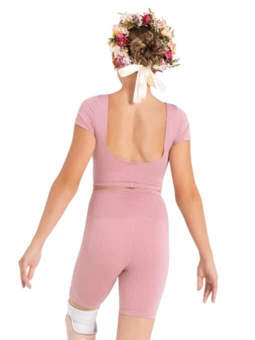 Buttercup Bike Shorts - Dusty Pink - CHILD - Image 3
