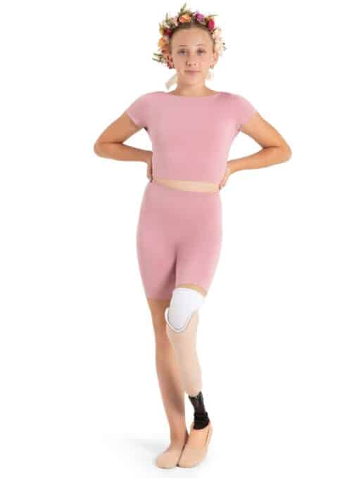 Buttercup Bike Shorts - Dusty Pink - CHILD - Image 2