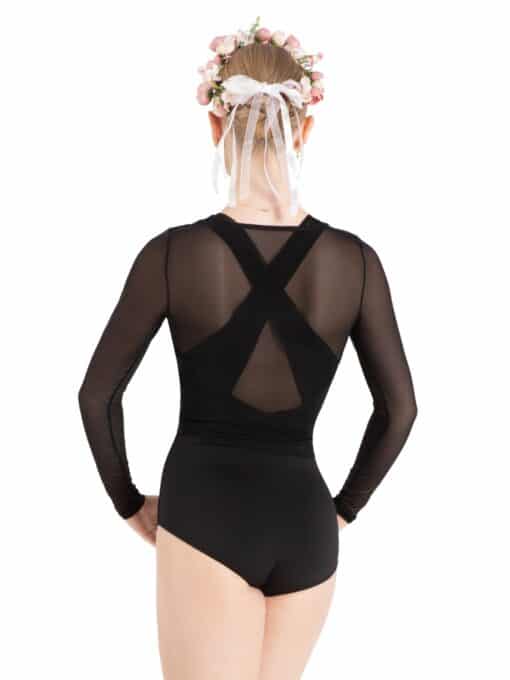 Meadow Mesh Long Sleeve Top - Black - CHILD - Image 2