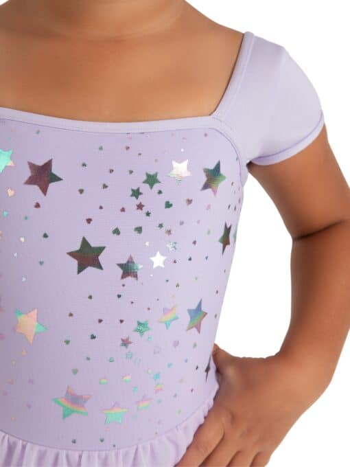 Stellar Short Sleeve Dress - Lavender - CHILD - Image 4