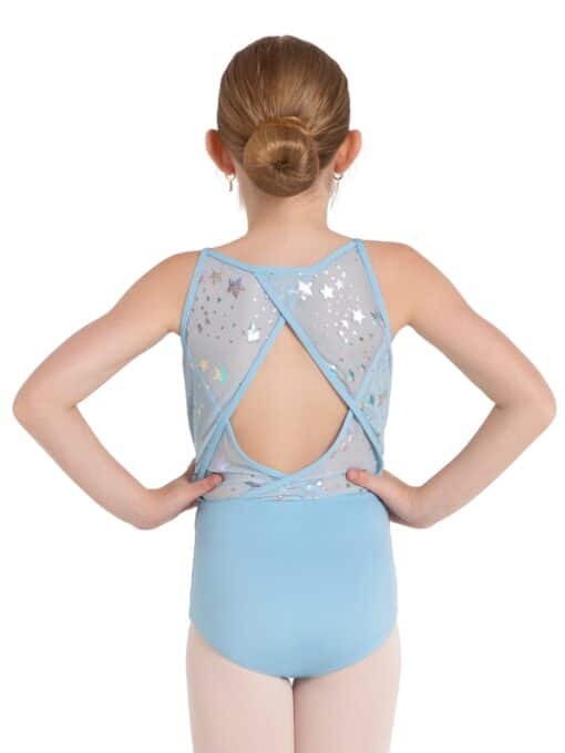 Astro Diamond Back Leotard - Blue - CHILD - Image 2