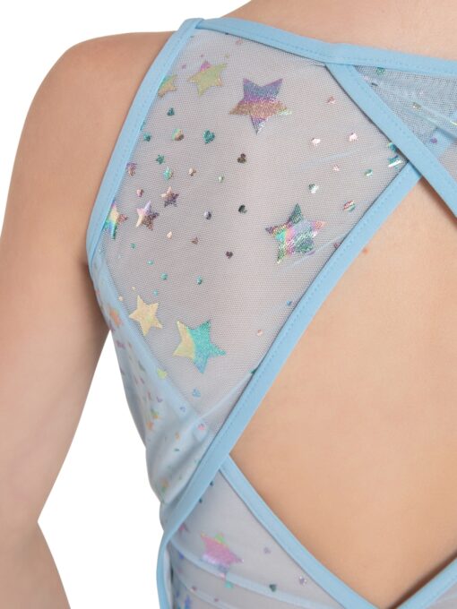 Astro Diamond Back Leotard - Blue - CHILD - Image 4