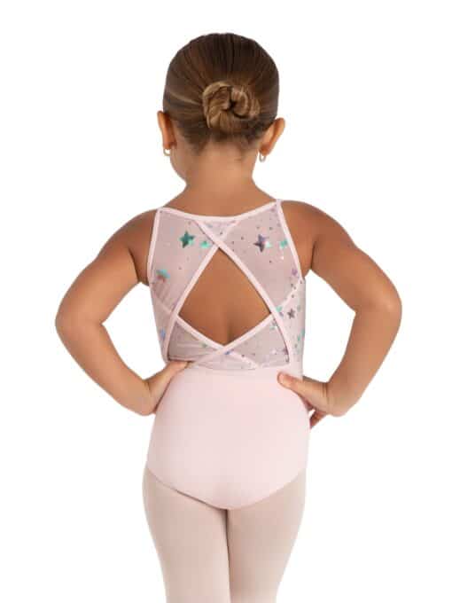Astro Diamond Back Leotard - Pink - CHILD - Image 2
