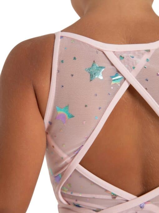 Astro Diamond Back Leotard - Pink - CHILD - Image 3