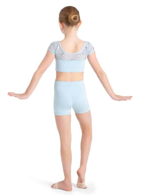 Cosmic Short Sleeve Crop Top - Blue - CHILD - Image 3