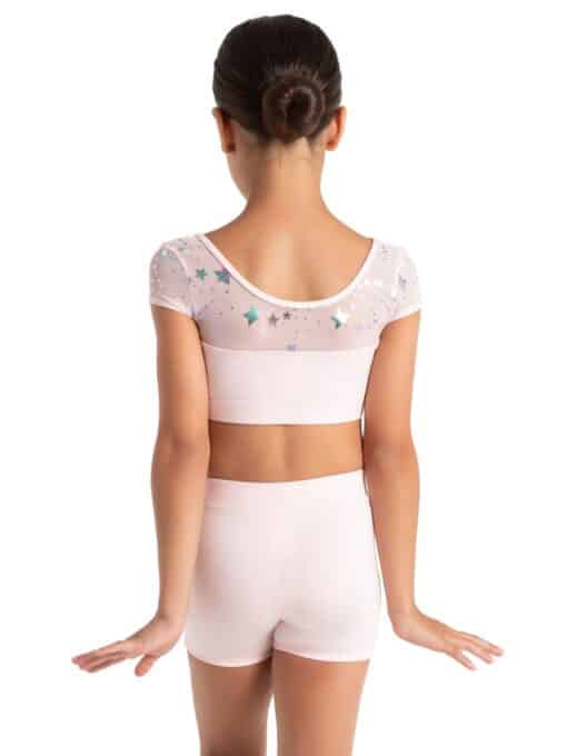 Cosmic Short Sleeve Crop Top - Pink - CHILD - Image 2