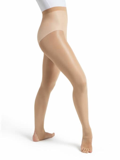 Capezio Ultra Shimmery Stirrup Tights - Caramel - CHILD - Image 2