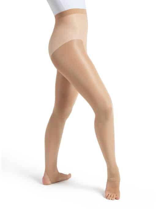 Capezio Ultra Shimmery Stirrup Tights - Caramel - ADULT - Image 2
