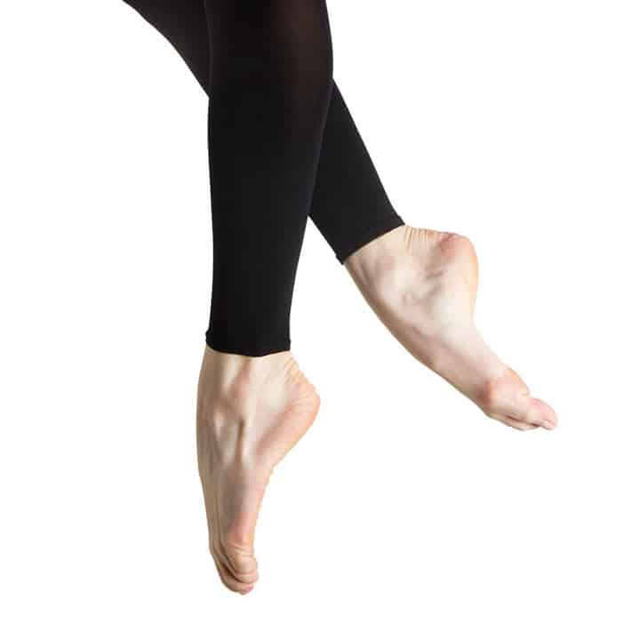 Elite Footless Tights Black ADULT Spangles Dancewear