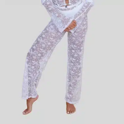 Attitude Lace Pant - White