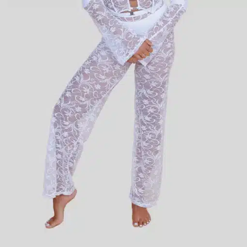 Attitude Lace Pant - White