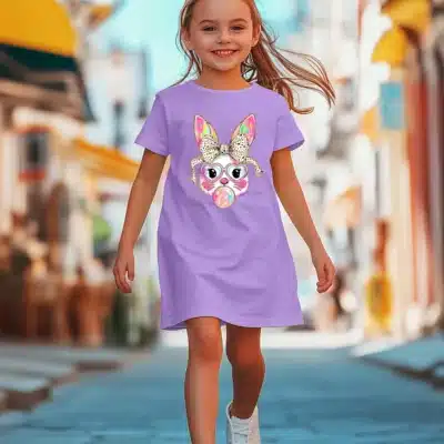 Bunny Bubblegum Dress - Purple