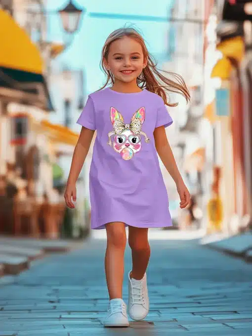 Bunny Bubblegum Dress - Purple
