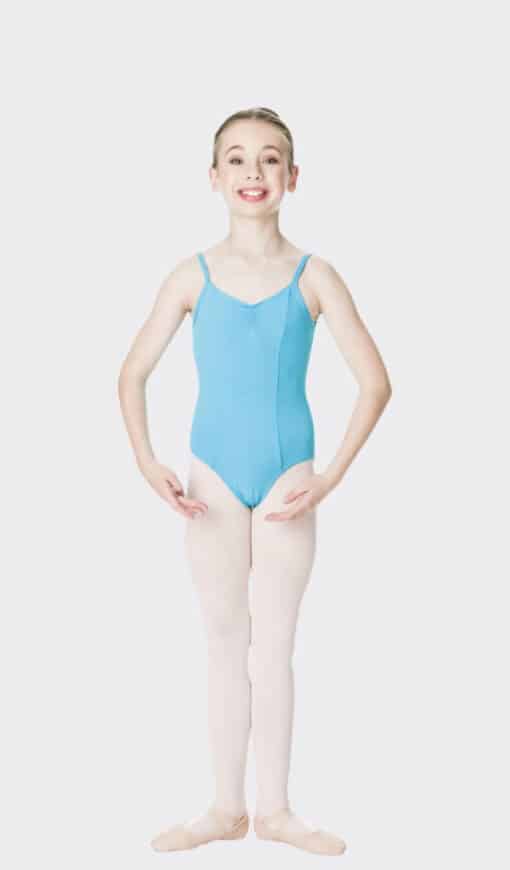 Camisole Strap Leotard - Turquoise - CHILD