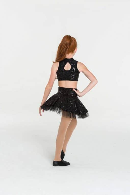 Sequin Skater Skirt - Black - CHILD - Image 2