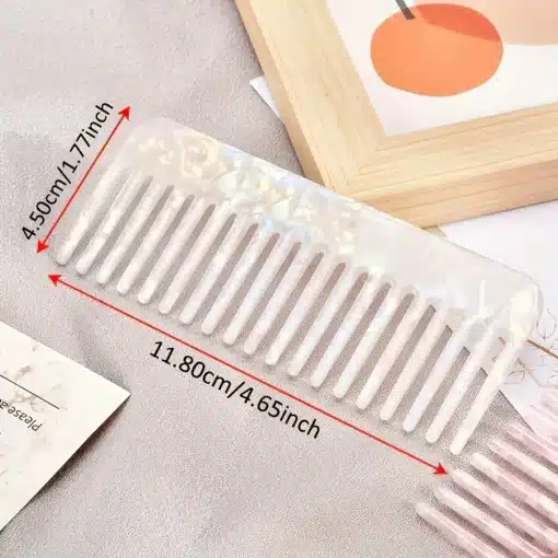 Wide Tooth Acrylic Comb - Small - Image 2