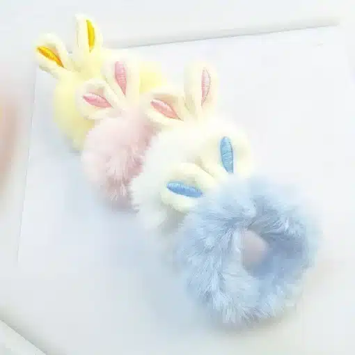 Bunny Ear Fluffy Scrunchie - Image 2