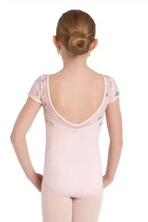 Galaxy Short Sleeve Leotard - Pink - CHILD - Image 2