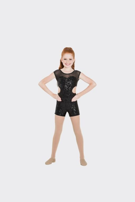Sequin Biketard - Black - CHILD