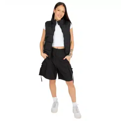Amira Cargo Street Shorts - Black
