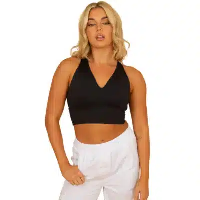 Excel Crop Top - Black - ADULT