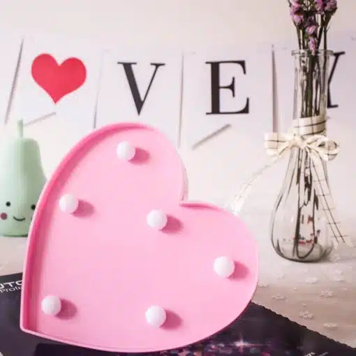 Heart Shape Love Light - Pink