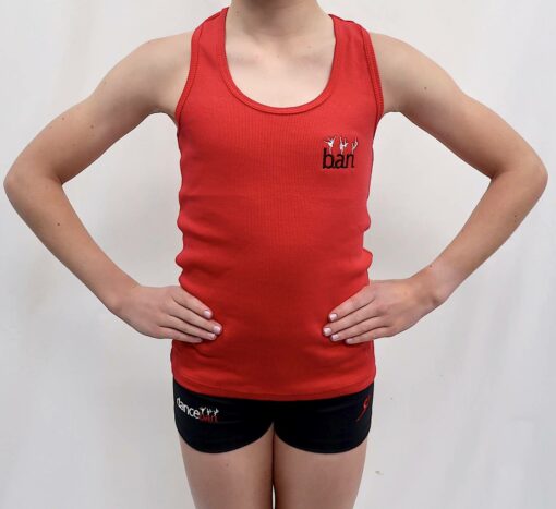D BAN Ribbed Singlet - Red - CHILD *SALE