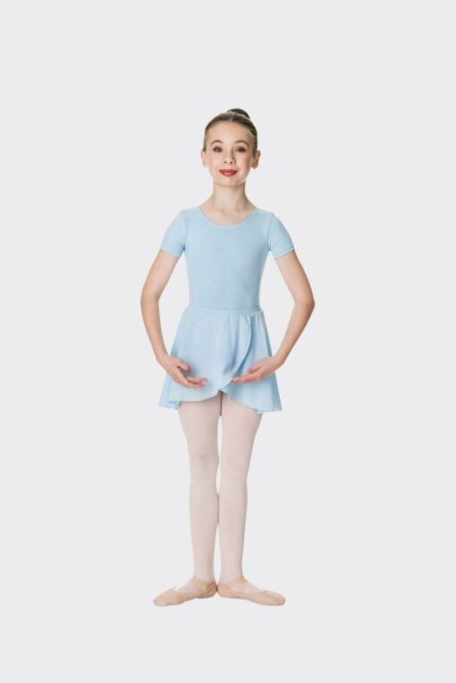 Mock Wrap Skirt - Pale Blue - CHILD