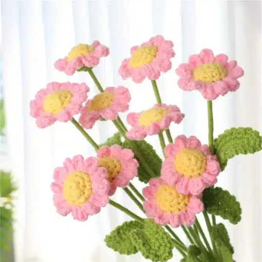 Crochet Short Stem Daisy Flowers