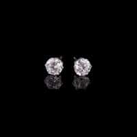 Diamante Stud Earrings- 6mm Small