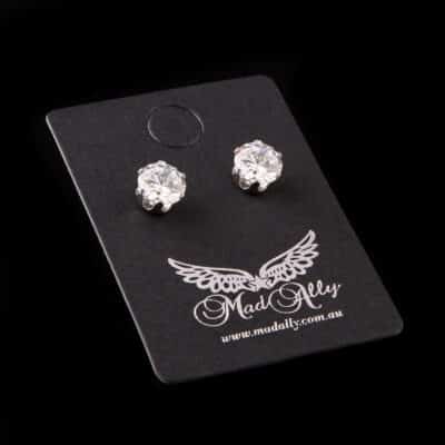 Diamante Stud Earrings- 10mm Large