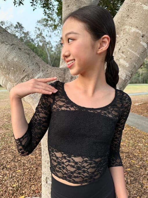 CD Wednesday Lace Top - Noir - ADULT - Image 4