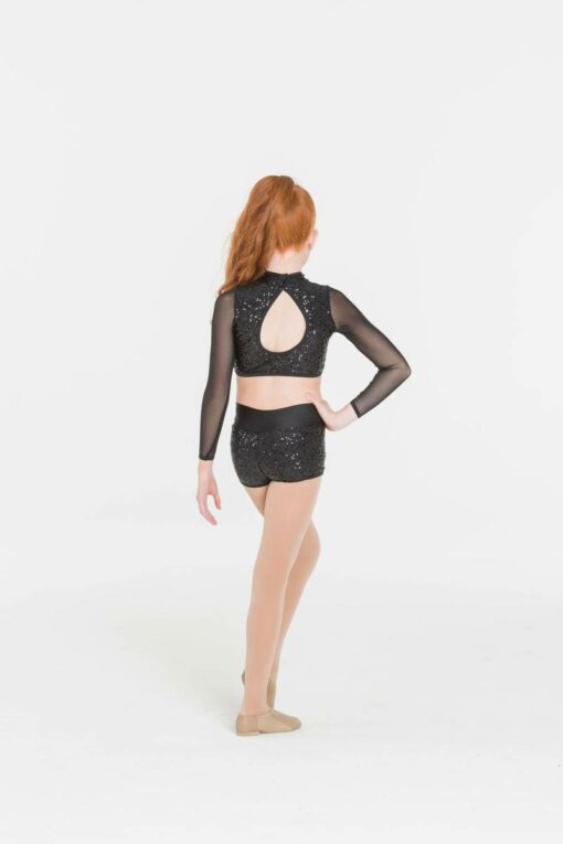 Sequin Attitude Shorts - Black - CHILD - Image 2