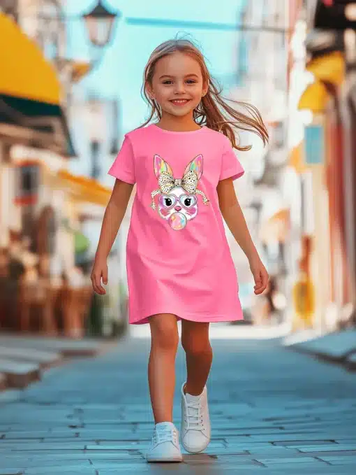 Bunny Bubblegum Dress - Pink