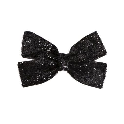 Glitter Hair Bow - Black