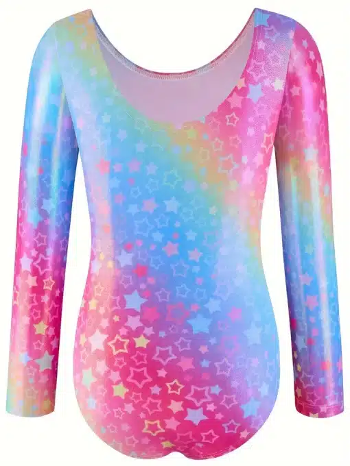 Long Sleeve Leotard - Rainbow Star - Image 2