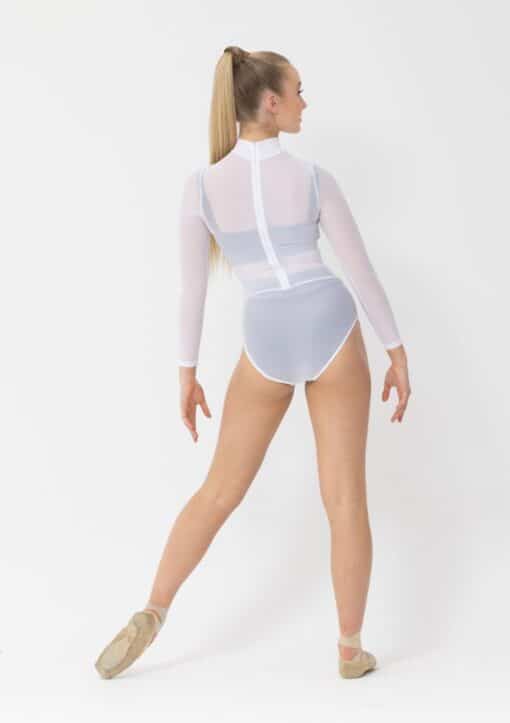 Sammy Mesh Leotard - White - ADULT - Image 2